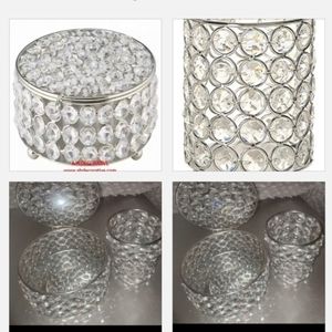 Crystal beaded tumbler and jewery chest